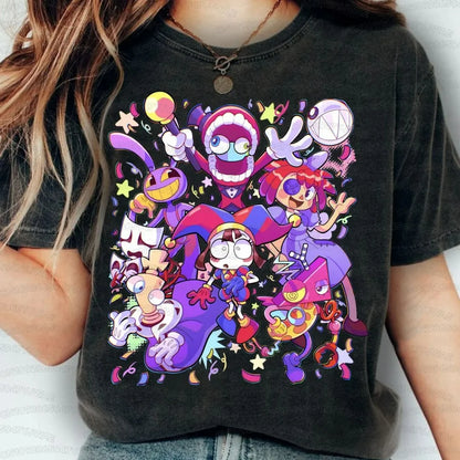 The Amazing Digital Circus Women's Men's Short Sleeve Summer Cotton Y2K Clothing Fashion Comfortable Casual Tops T-shirt
