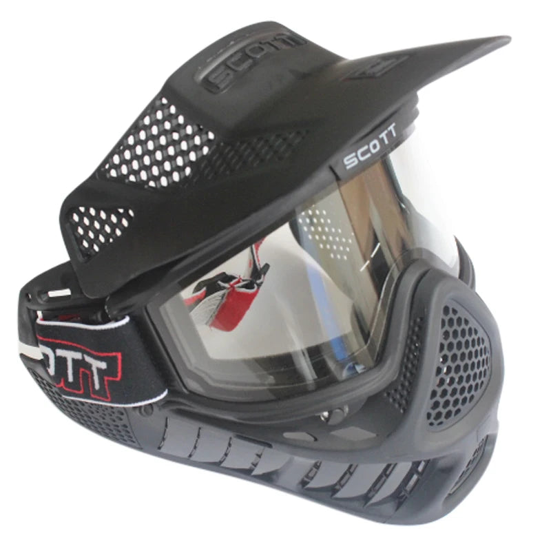 High Strength Paintball Mask or Airsoft Mask with Double Lens Anti Fog Goggle