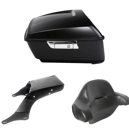 For Kawasaki Vulcan 1700 Vaquero Vn1700 2010-2025 Waterproof ABS King Tour Pak Pack Top Box Case With Luggage Rack