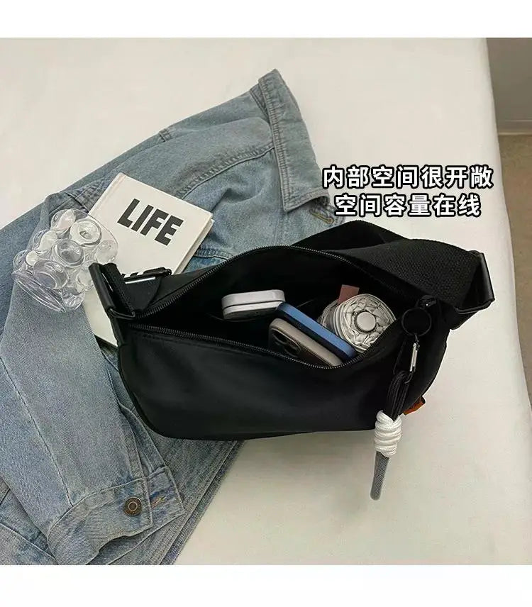 2025 New Fashion Crossbody Bag Simple Wide Shoulder Strap Design Single Shoulder Bag Original Style Commuting Dumpling Women Bag