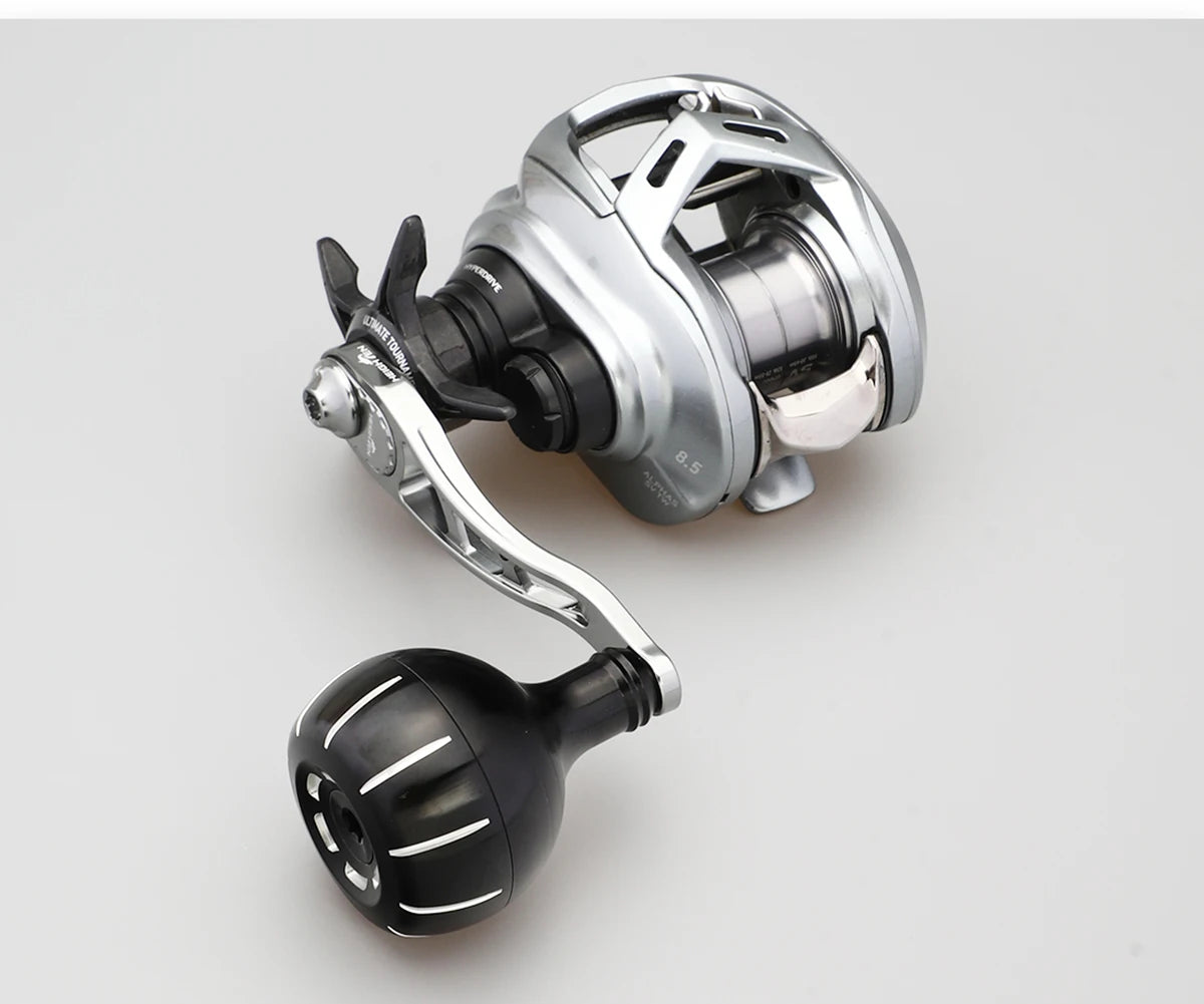 HEIGHTEN Carbon Fiber Fishing Reel Single Cast Spinning Wheel Hand Crank Handle Round Single Grip Fishing Wheel Crankshaft