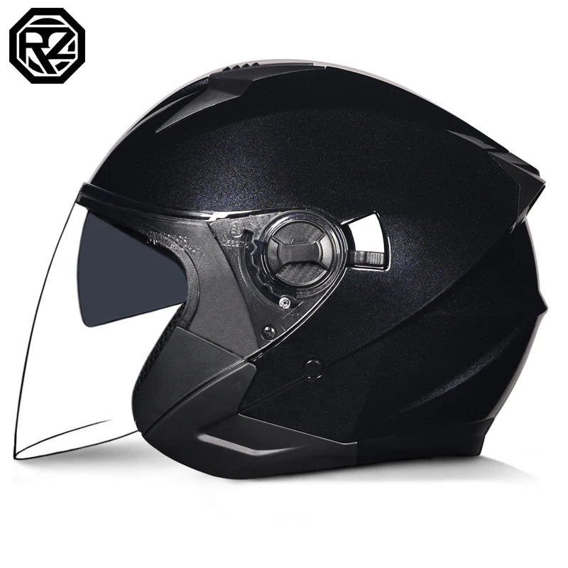2025 Latest High Quality Motorcycle Helmet Half Covering Dual Lens Cascos para Motos Male Female Couple Capacetes de Moto