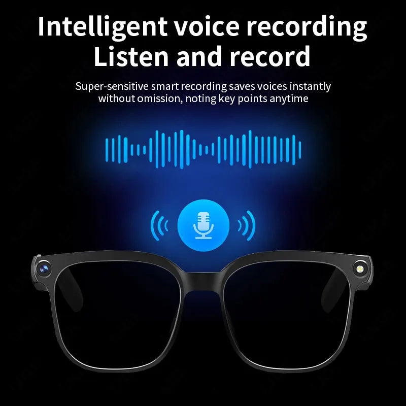 New AI Smart Glasses Camera 800W Bluetooth Sunglasses Women Photo Video Recording Dual Speaker Music Playback Smart Glasses Men