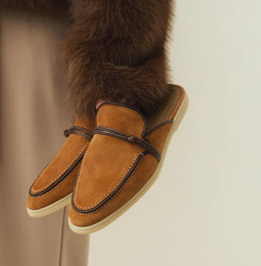 Loafers for Women Designer Luxury Middle East Tassel Suede Leather 2025 Slip On Slippers Flat Work Walking High Quality Shoes