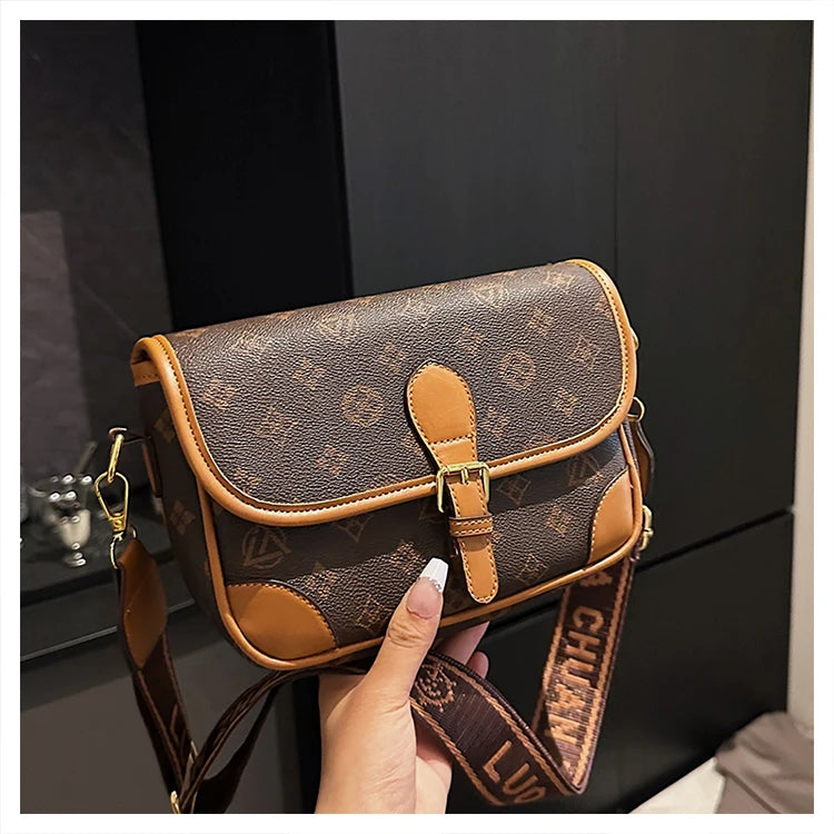 New Classic Texture Crossbody Bag Versatile Crossbody Bag High-End Underarm Bag Nurse Bag Wide Shoulder Strap Bag