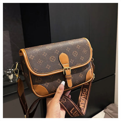 New Classic Texture Crossbody Bag Versatile Crossbody Bag High-End Underarm Bag Nurse Bag Wide Shoulder Strap Bag