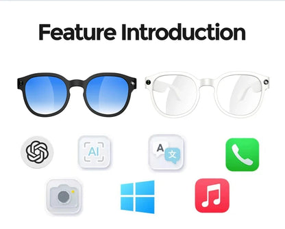 Lenovo AI Smart Glasses 8MP HD Camera 8K Shooting Image AI Translation Bluetooth Call Recording Music Smart SunglassesGifts 2026
