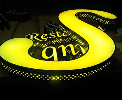 Custom Made Front Lit & Side Lit LED Channel Letters Signs Perforated Shop Signs Exterior Use