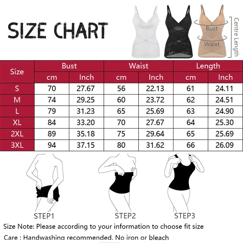 Women's Mesh Body Shaper Tummy Control Shapewear Tank Tops Compression Cami Summer Tops Deep V-neck Camisoles Slimming S-3XL New