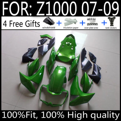 For Z1000 Z 1000 ZR1000 2007 2008 2009 Motorcycle Fairing Kit ABS Plastic Body Injection mold Fairings Bodywork Bodykits