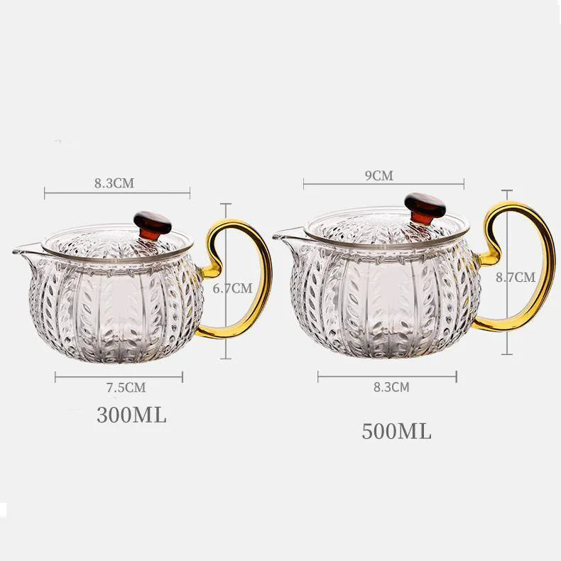 300ml 500ml High Borosilicate Heat-resistant Glass Teapot with Infuser Boiling Puer Flower Tea Pots Kung Fu Tea Set Teaware