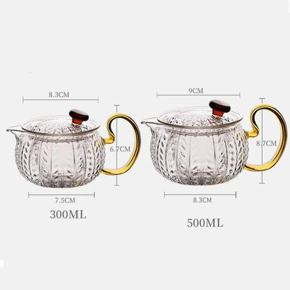 300ml 500ml High Borosilicate Heat-resistant Glass Teapot with Infuser Boiling Puer Flower Tea Pots Kung Fu Tea Set Teaware