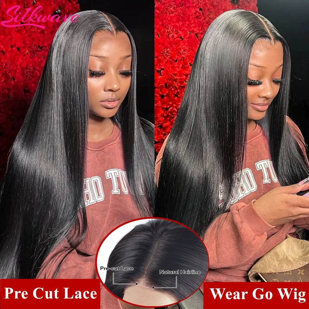 Straight 13x6 Lace Front Human Hair Wigs 360 Transparent Full Lace Wig 4x4 5x5 Lace Glueless Wigs For Black Women 30 40 Inches