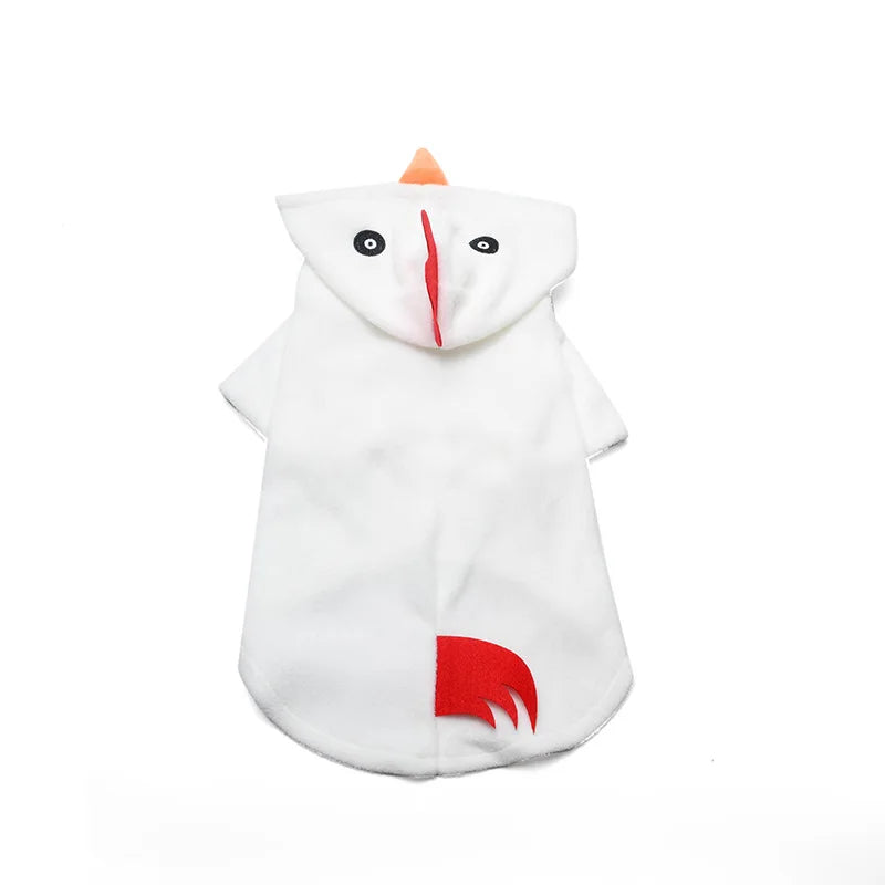 Dog Chicken Costume, Pet Halloween Christmas Cosplay Dress Up Costumes, Pet Hoodie Outfits Coat Clothes for Small Medium Dogs