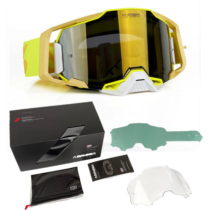 Motorcycle Goggles Set Off Road Riding Dustproof Windproof Sports Glasses for Men MX ATV Cycling Ski Snowboard Protective New