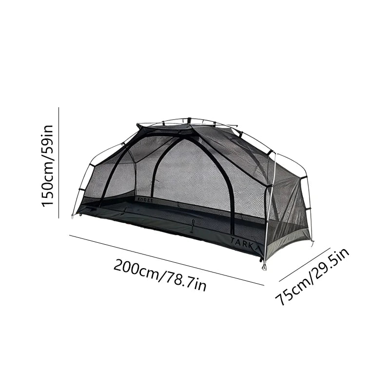Single Person Camping Cot Tent Portable Sleeping Tent for Hiking Picnic with Mosquito Net Outdoor Survival Gear