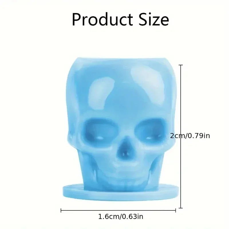 50Pcs Disposable Tattoo Skull Ink Cups Permanent Makeup Coloring Pigment Cup Container Tattoo Accessory for Tattoo Artists