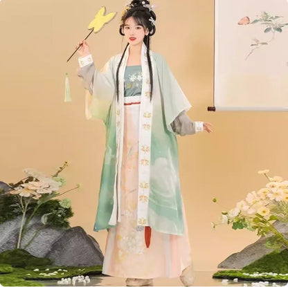 Vintage Party Fairy Dress Print Ethnic Style Stage Hanfu Dress Cosplay Costumes Traditional Chinese Clothing for Women Clothes