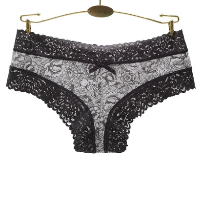 Sexy Lace Women Panties Cotton Underwear Girls Bow Briefs New Ladies Bikini 5 Pcs/set