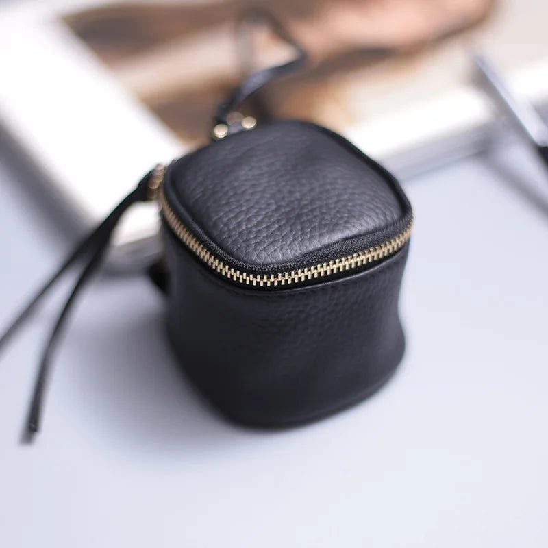 WERLLANDS PU Leather Pebbled Cube Coin Purse