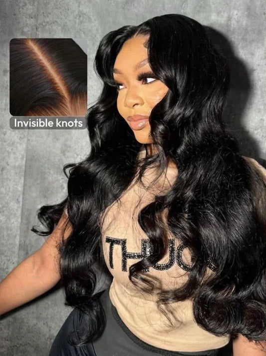 Body Wave 13x4 Lace Frontal Human Hair Wig 13x6 Transparent Lace Frontal Wig For Women 250% Density 16-40 Inch Human Hair Pre Plucked With Baby Hair Black Halloween Wigs Human Hair Curly Wave Wig Christmas Wig