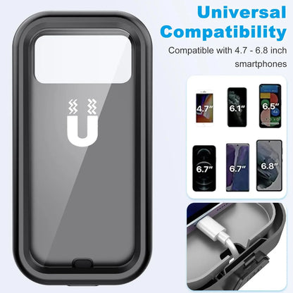 Waterproof Motorcycle Bike Mobile Phone Holder Universal Bicycle 360° Swivel Adjustable Motorcycle Holder for 4.7-6.8 in phones