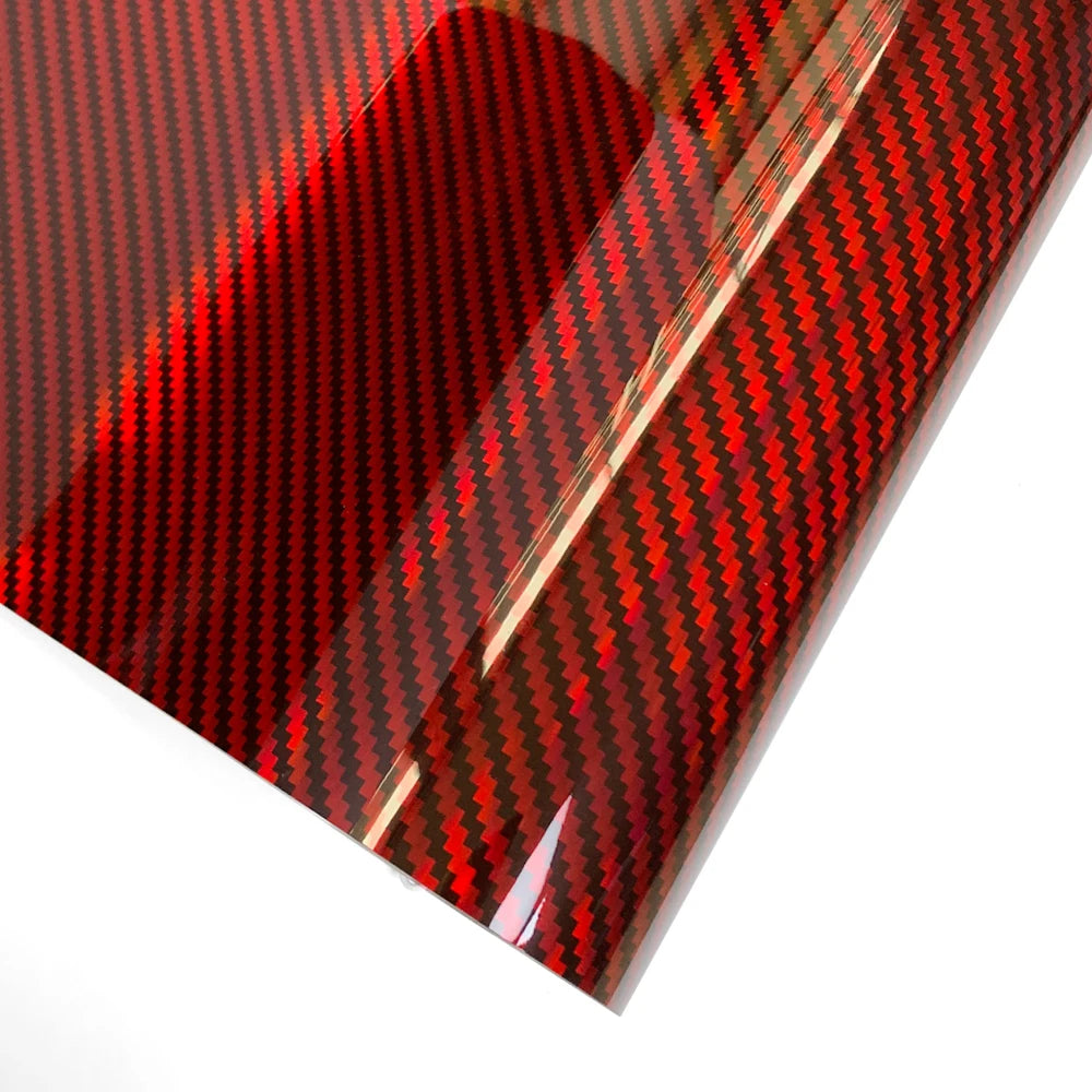 Red Series Wrap Vinyl Car Wrapping Film Bubble-free Vehicle Decoration PET Waterproof External Car Stickers Carbon Fiber Glossy