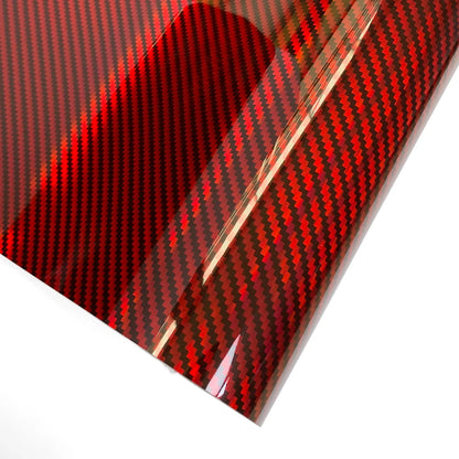 Red Series Wrap Vinyl Car Wrapping Film Bubble-free Vehicle Decoration PET Waterproof External Car Stickers Carbon Fiber Glossy