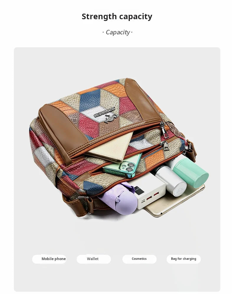 PU Leather Armpit Bags for Women, Shoulder Crossbody Bag, Ladies Vintage Underarm Handbags Suitable for mothers Mom to use