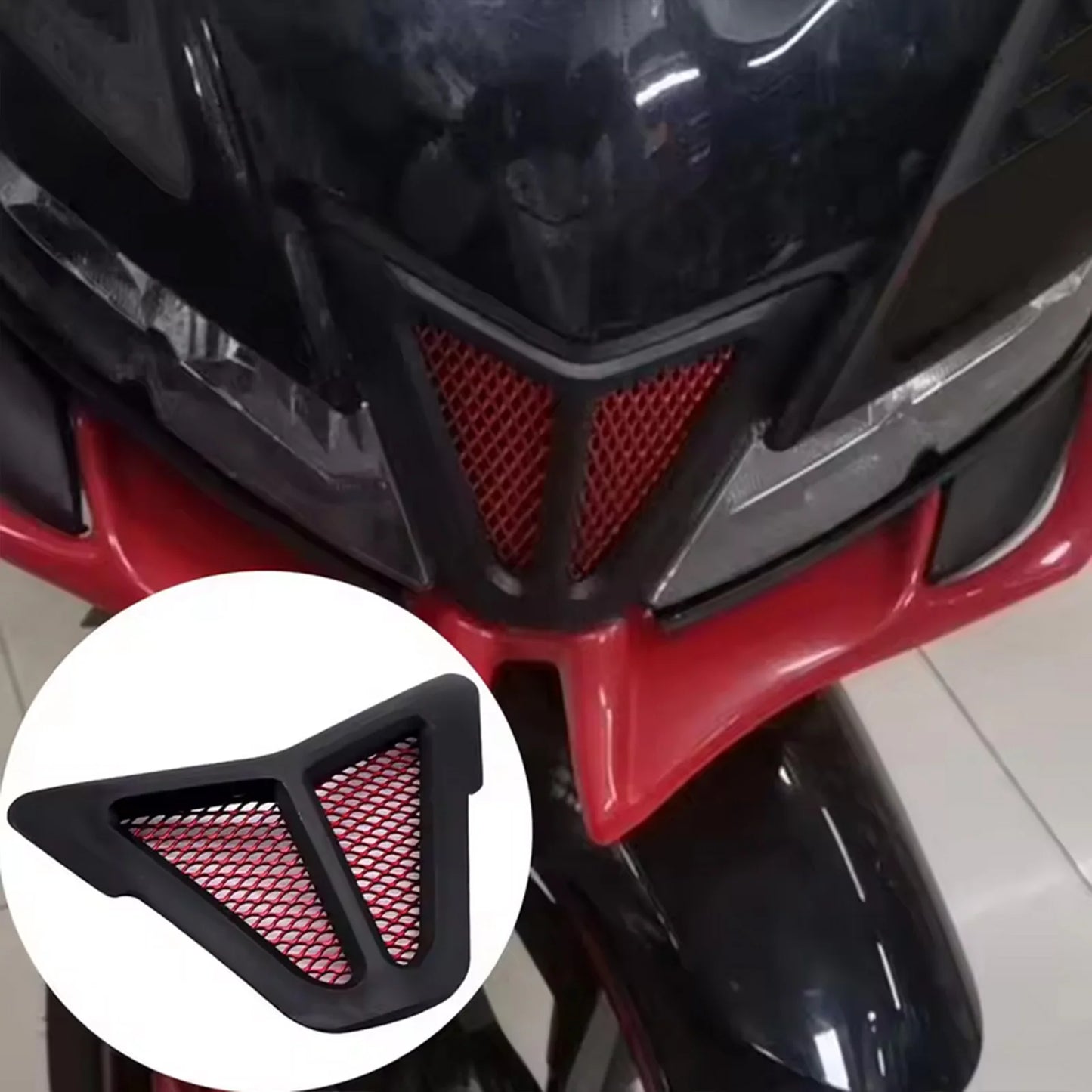 Dirt bike accessories moto decorative air Inlet Head Cover Aluminum Mesh Intake Guard Protector for Yamaha R15-V3 2017-2020