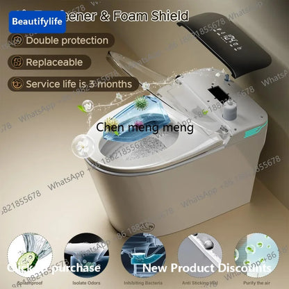 CC 45Elongated Smart Toilet with Bidet Built in,ADA Bidet Height,Foam Dispenser,One-Piece Toilet with Instant Warm Water and Dry