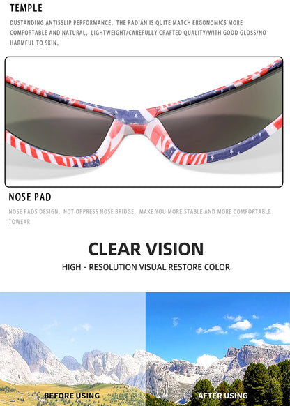 3 Pairs Polarized Fishing Sunglasses Men Camo Military Style UV400 For Cycling Riding, Running, Fishing And Driving