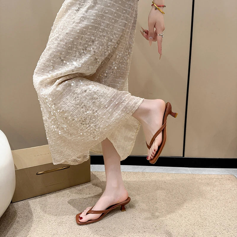 Female Summer Sexy Heels Sandals Slides Ladies Shoes Fashion Women Pumps Flip Flops Luxury High Heels Slippers Shoes