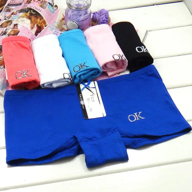 Woman Cotton Underwear Women Girls Shorts Boxers Ladies Panties Sexy Floral Boyshort Knickers for Women 6 pcs/lot