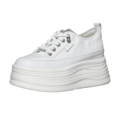 Fujin Hidden Heel Shoes High Platform shoes 9cm 3 inch comfortable sneakers for women Vulcanized Shoes Chunky Wedge Casual Shoes
