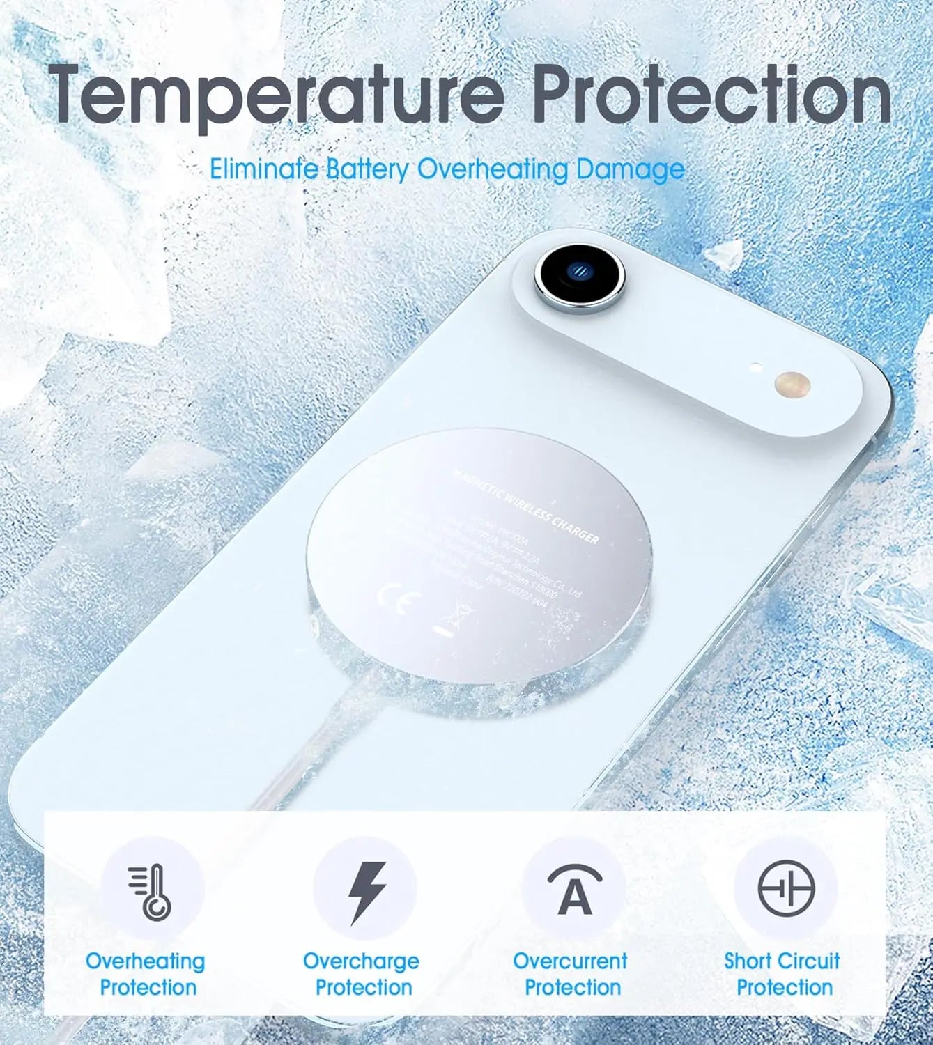 2-Pack Magnetic Wireless Charger for iPhone 17/16/15/14/13/12 Series, Fast Charging Pad with Strong Magnet, Silver