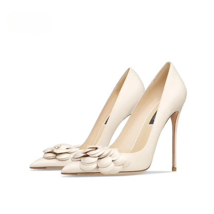 Genuine Leather Pumps For Women's 2025 Trend Luxury Fashion Sexy Party High Heels Elegant Comfortable Pointed Toe Shoes women
