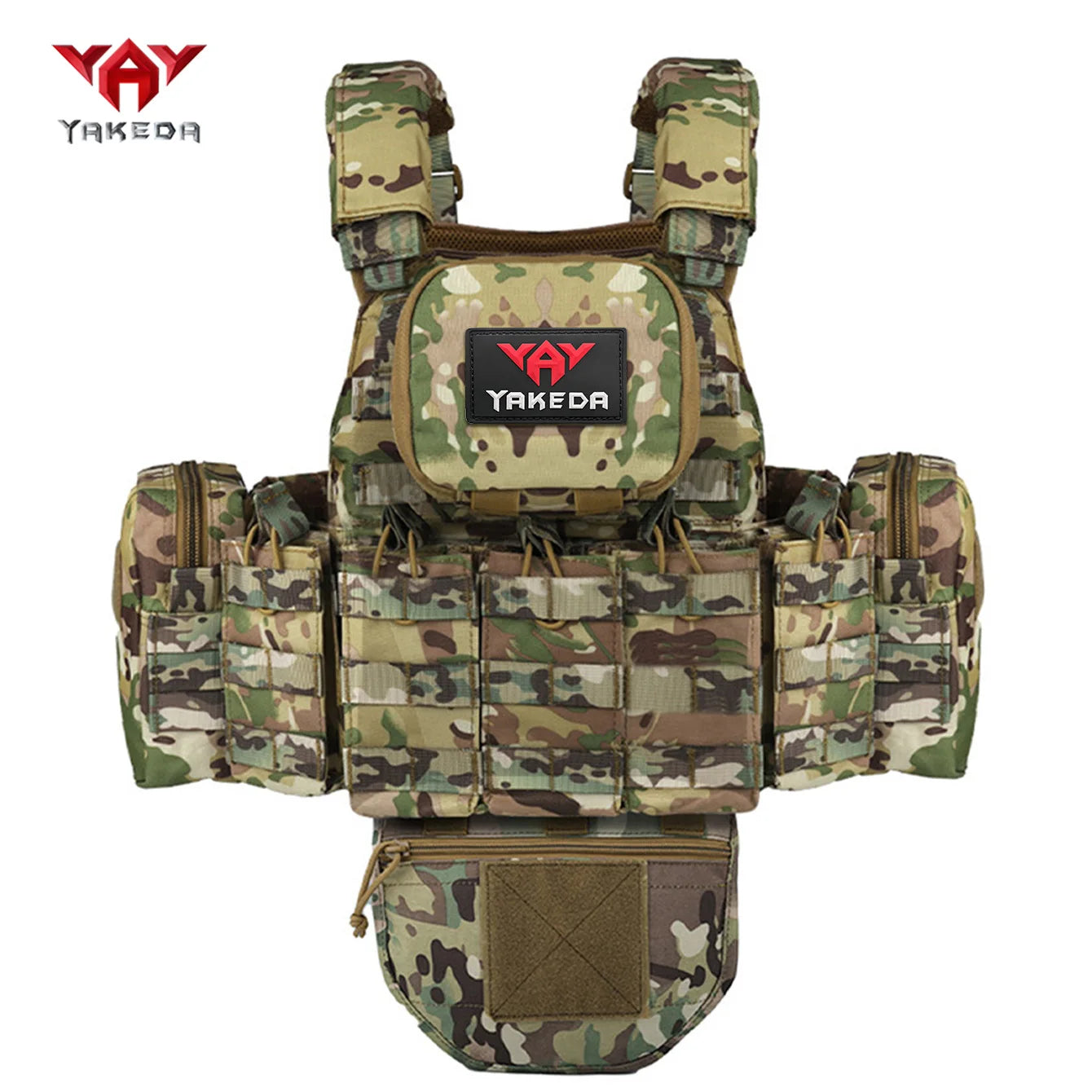 YAKEDA   The eight-piece hunting vest has multiple storage bags and is suitable for hunting training and other scenarios