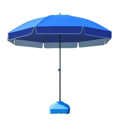 Double Layer UV Sun Shade Outdoor Patio Umbrella Commercial Market Stall Silver Coated Waterproof Heavy Duty Base Outdoor
