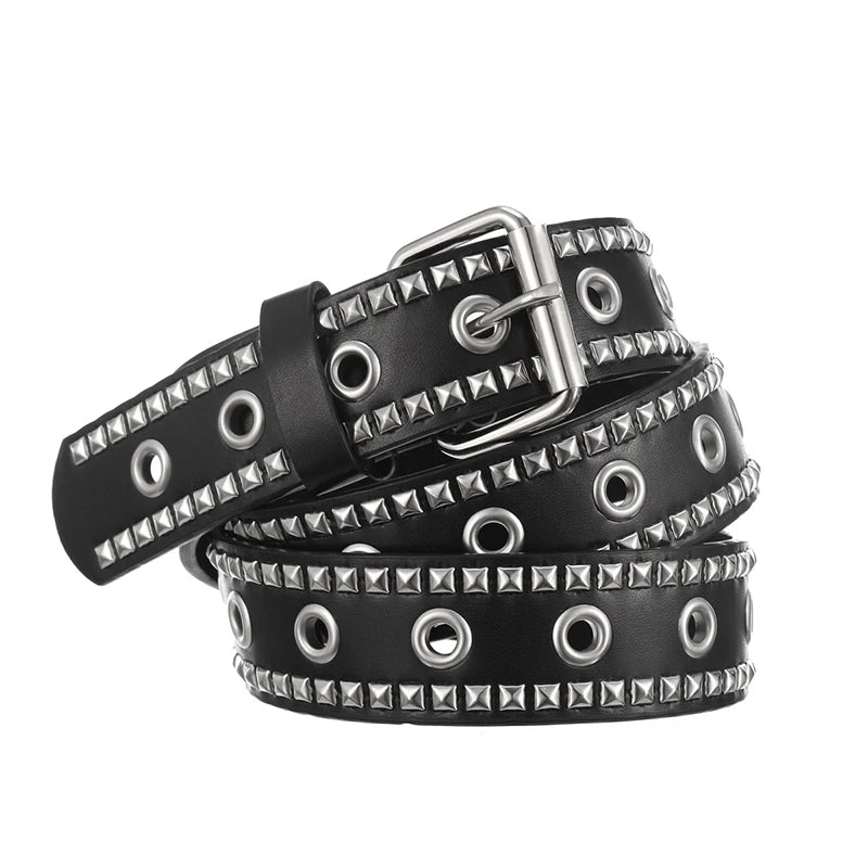 New Fashion New Bronze Bullet Belt Metal Belt Men And Women Punk Hardware Jeans Belt Y2K Belt Designer Belt Women's Belt