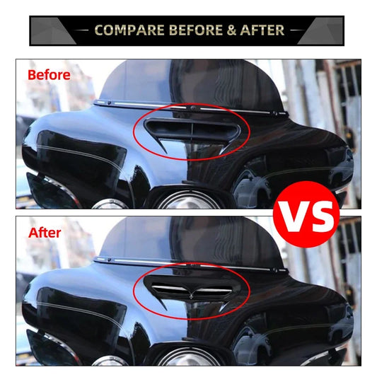 Motorcycle Batwing Fairing Vent Trim Accent LED Light For Harley Touring Electra Street Glide FLHTCU Tri Glide Ultra 2014–2022