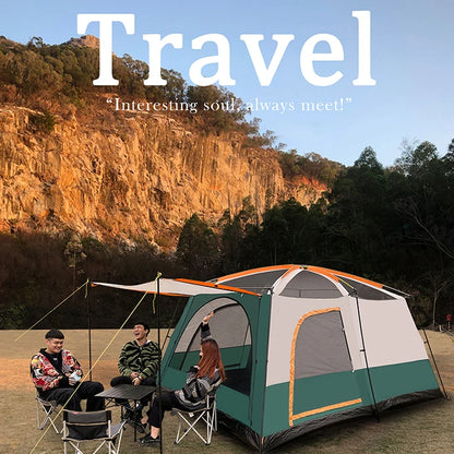4 Person Camping Tent, Waterproof Large Family Tent, Premium Outdoor Shelter, Fit For RV, Heavy Duty Camping Equipment