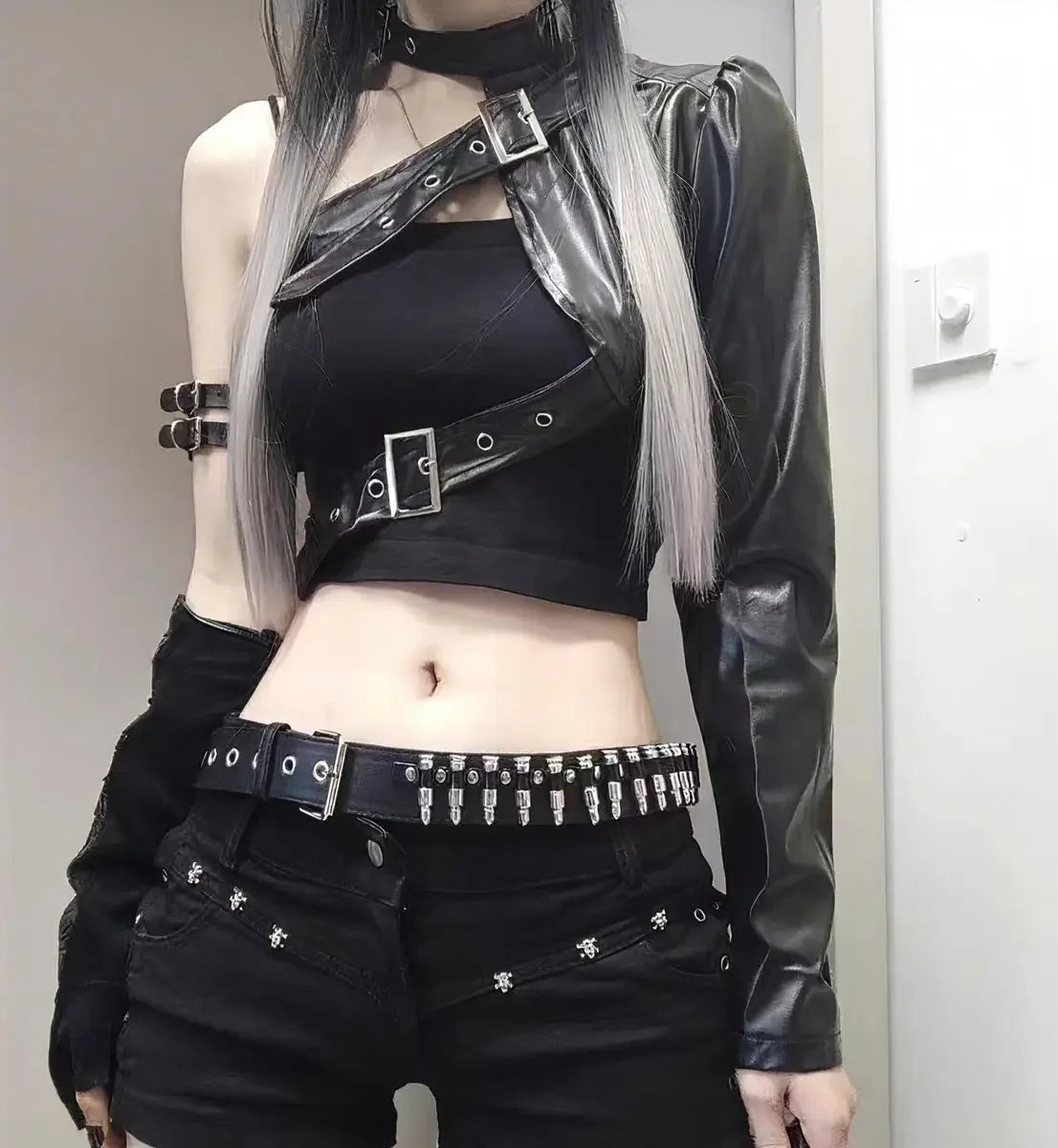 Fashion New Bullet Accessories Belt Metal Belt Men And Women Punk Hardware Jeans Belt Y2K Belt Designer Belt Women's Belt