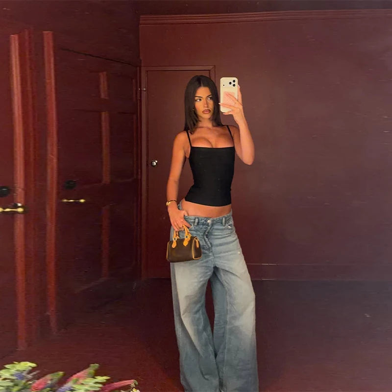 Sexy Solid Knit Women Top Stripe Sleeveless Slash Neck Pleated Female Crop Tops 2026 Spring Summer All-match Lady Knitwear
