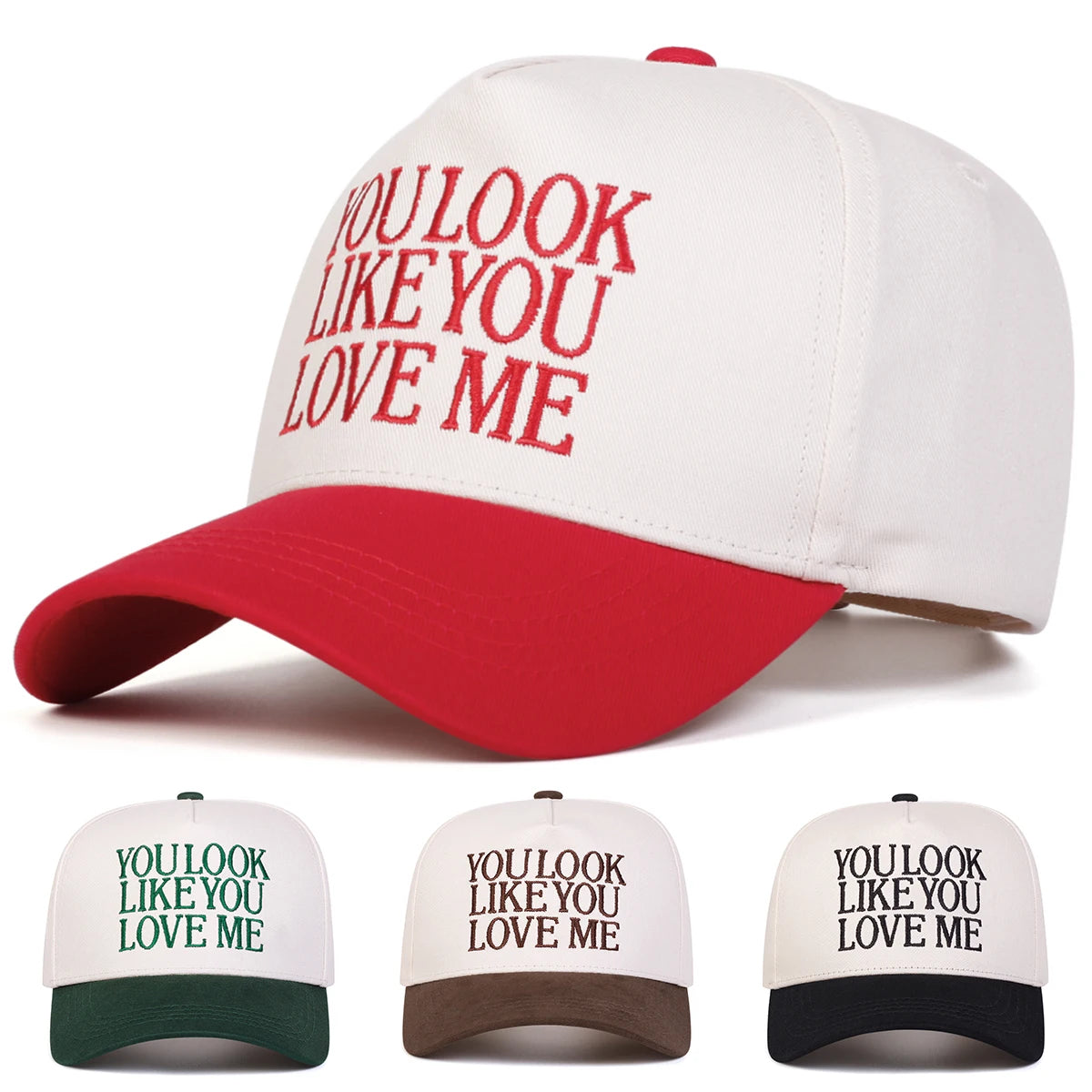 Unisex YOULOOK LIKE YOU Letter Embroidery Baseball Caps Spring Autumn Outdoor Adjustable Casual Hats Sunscreen Hat Sports Cap