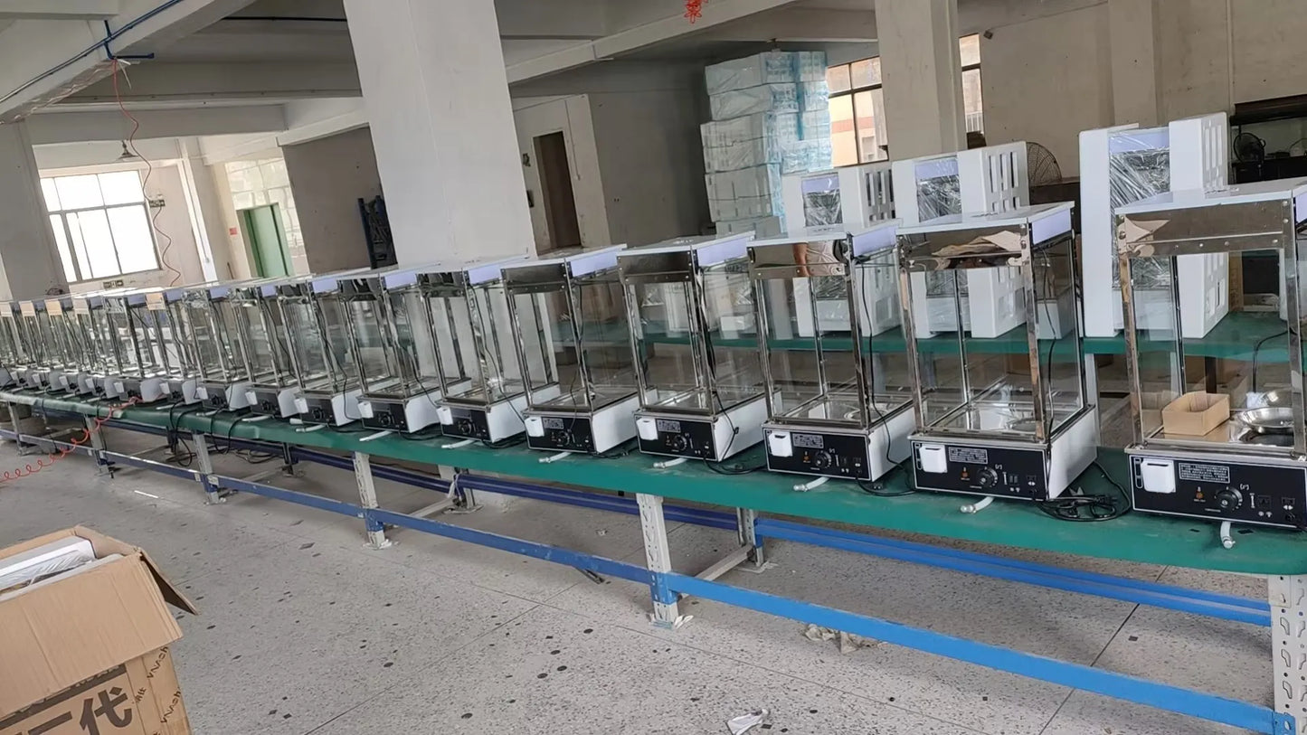 Counter Curve Glass Pizza Chicken Pie Commercial Food Warmer Electric Display Showcase Bakery Snack Food Chicken
