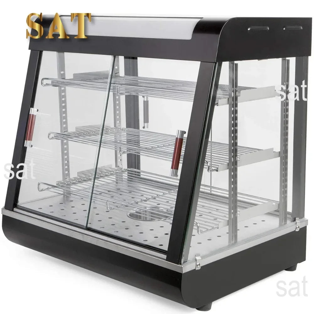 -for Barton Commercial 3-Tier Food Warmer W/27 Display Case 1200W Electric Buffet Restaurant Countertop Pizza Hot Dog