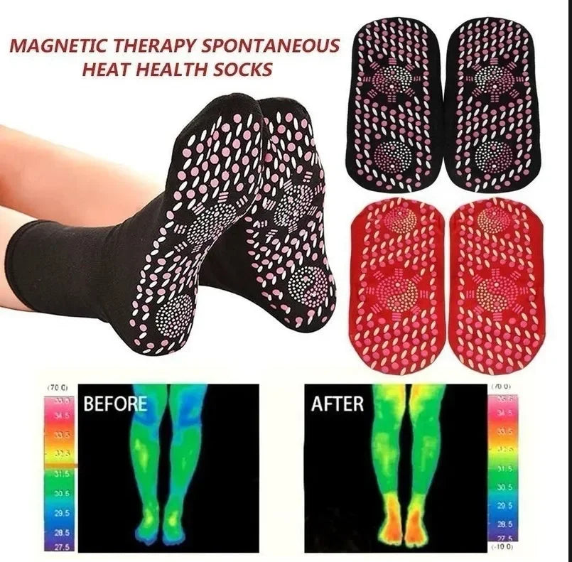 1/5pairs Tourmaline Heating Socks Winter Warm Thermal Health Care Socks Slimming Health Short Sock Magnetic Therapy Sock
