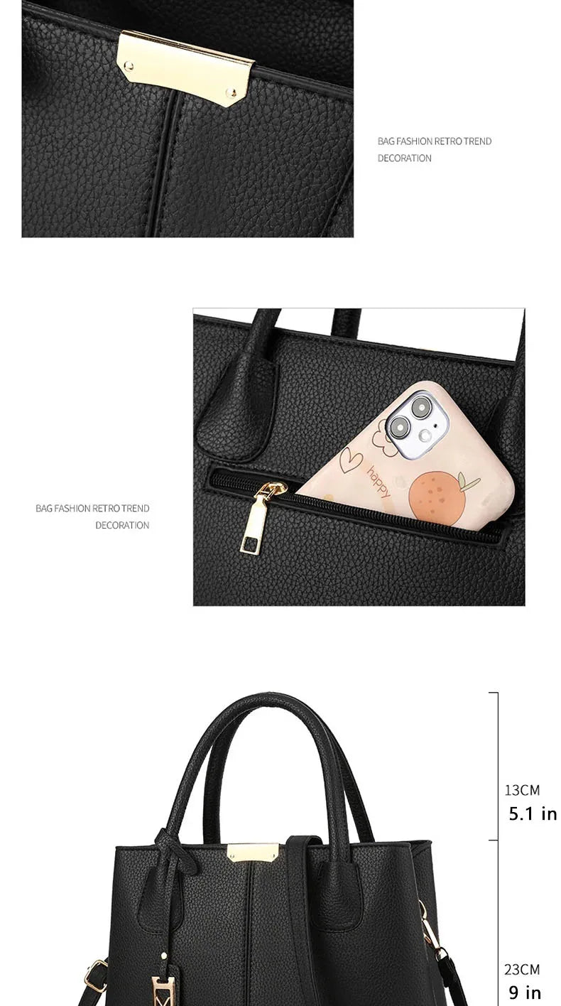 Famous Designer Brand Bags Women Leather Handbag New Luxury Ladies Purse