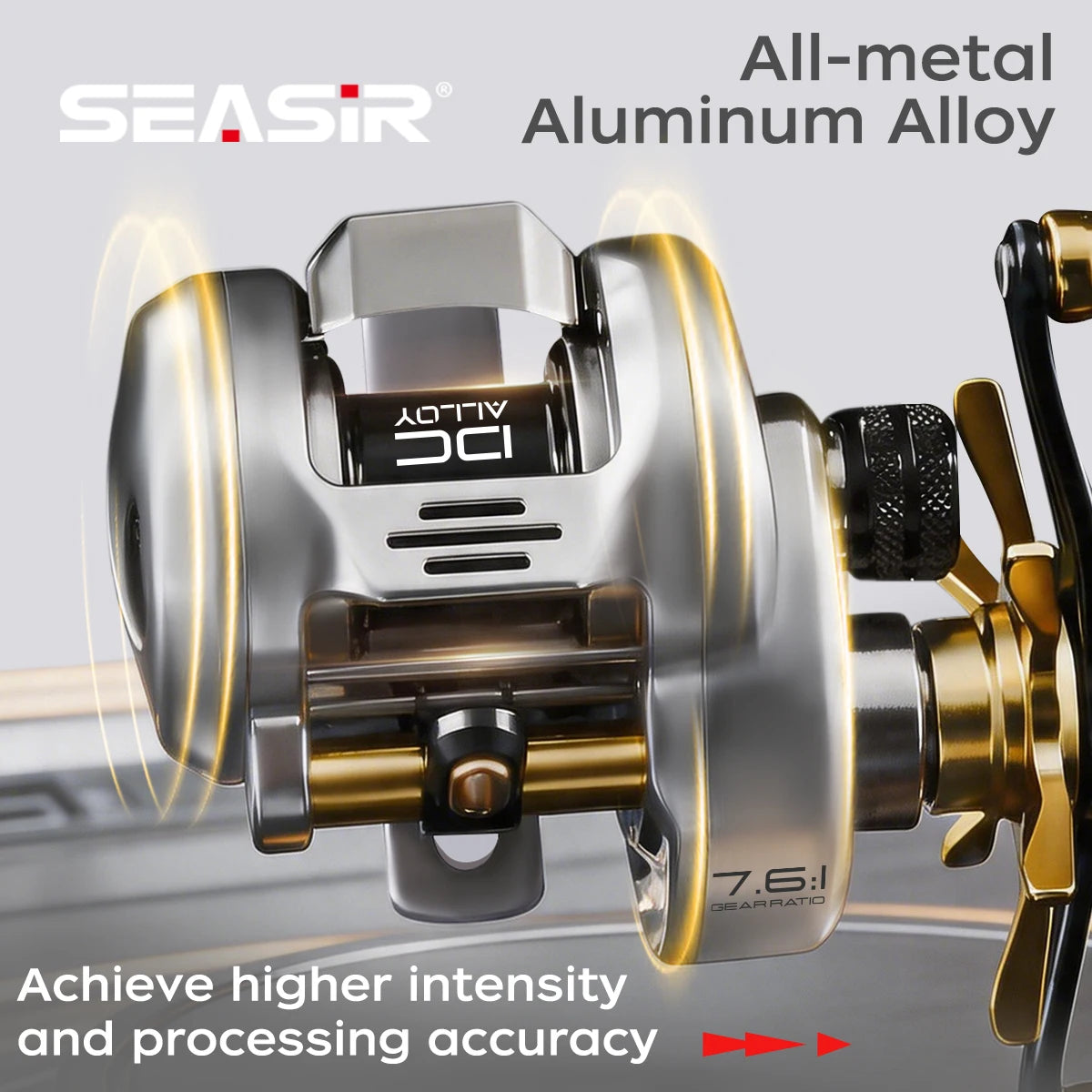 SEASIR DC Alloy ALL-metal Round reel DC Drum Digital Control Ultralight 166g Saltwater Metal Guide Baitcast Fishing Reel